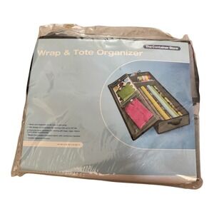The Container Store Wrap & Tote Organizer Gray Gift Wrap Storage Bag 10057207